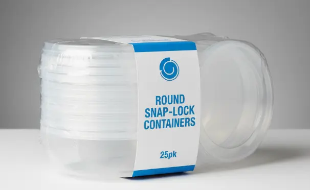  Round Snap-Lock Containers - 25pk