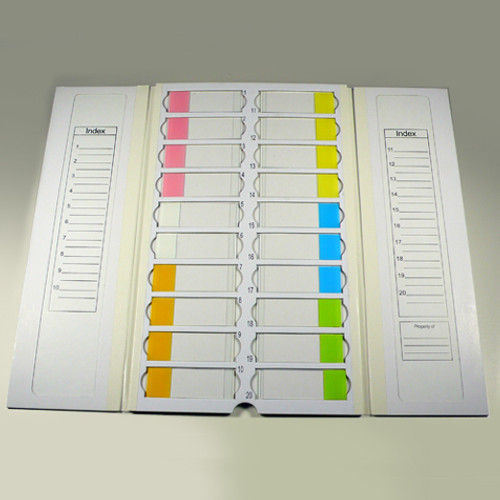 [GEN-GS-513025] cardboard slide mailer with two panels and place for notations holds 20 slides white 